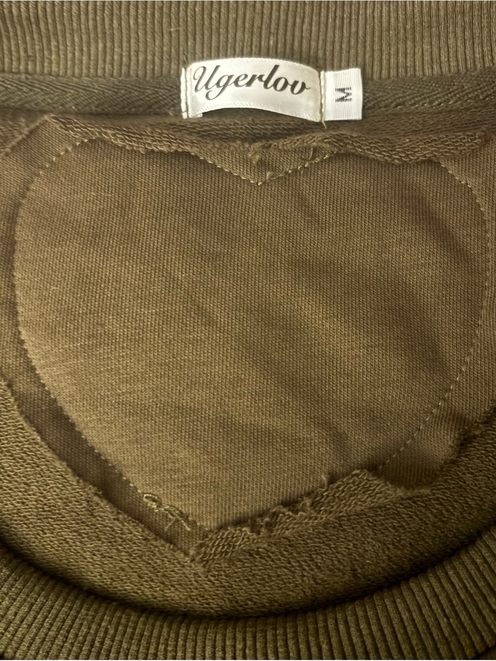 Olive Green Long Sleeve Pleated Dressing - Picture 3 of 3